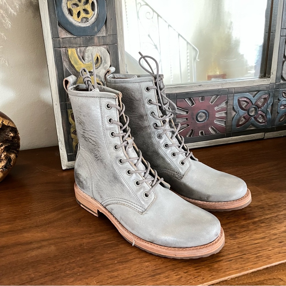 Frye Women's Gray Combat Boots